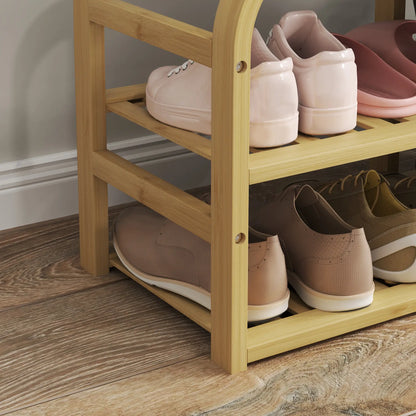 Nancy's Cusiano Schoenenbank - Schoenenrek - Schoenen Opbergen - Hout / Grijs - 70 x 30 x 45 cm