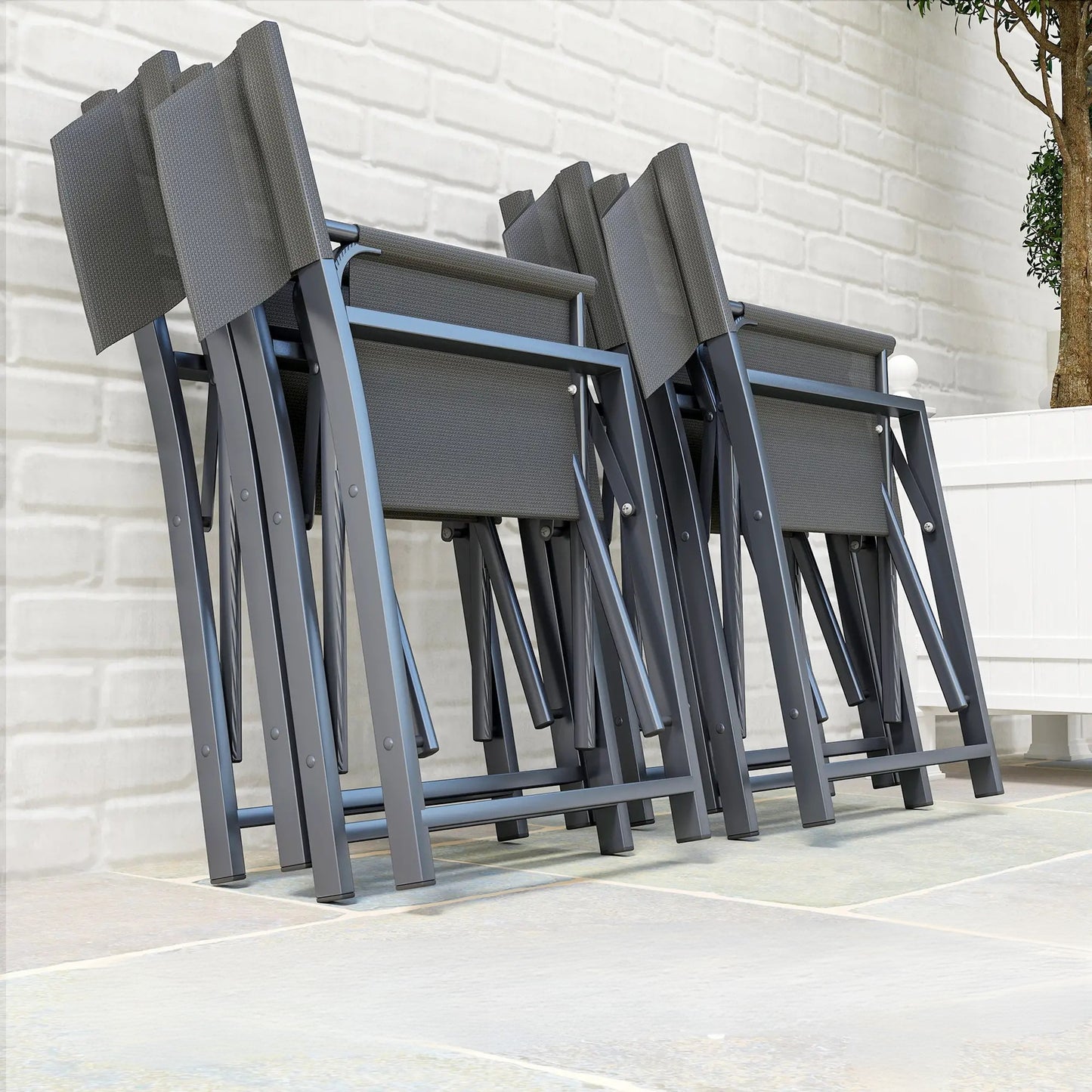 Nancy's Fonni Tuinset - Tuinmeubelset - 5-Delige set voor Buiten - Grijs