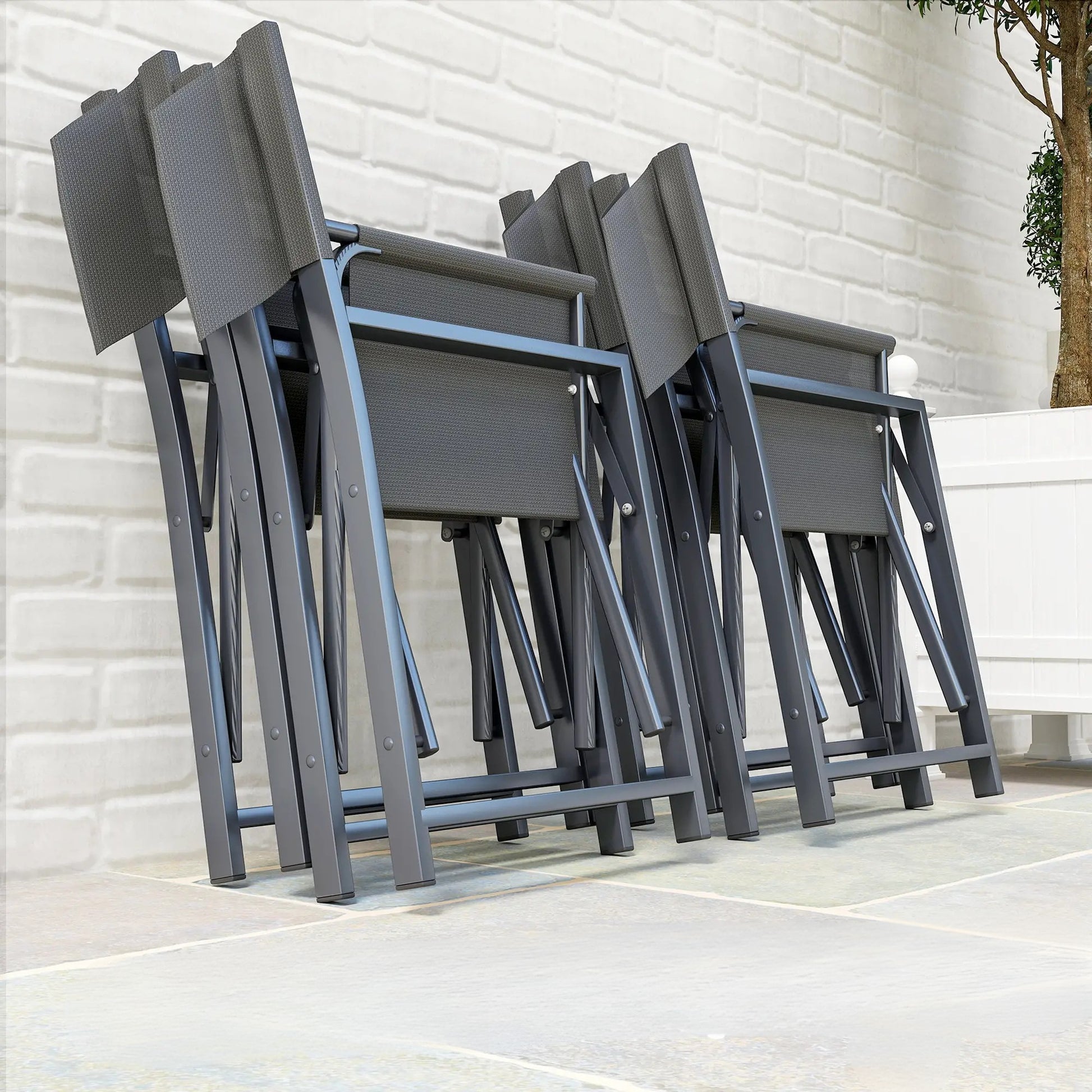 Nancy's Fonni Tuinset - Tuinmeubelset - 5-Delige set voor Buiten - Grijs
