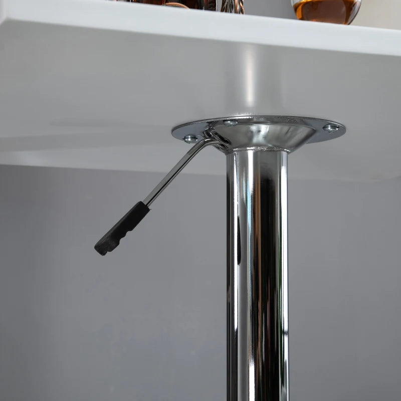 Nancy's Montegalda Bartafel - Hoge Tafel - Statafel - Wit / Zilver - Ø 60 cm