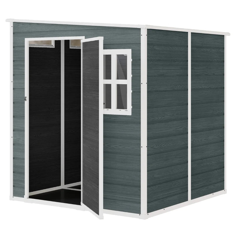 Nancy's Sacile Opbergschuur - Gereedschapsschuur - Tuinschuur - Grijs - Aluminium - 182 x 182 x 196/183 cm