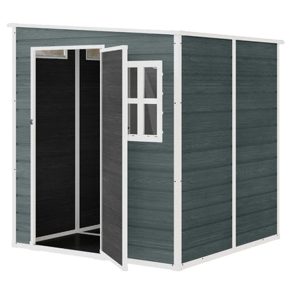 Nancy's Sacile Opbergschuur - Gereedschapsschuur - Tuinschuur - Grijs - Aluminium - 182 x 182 x 196/183 cm
