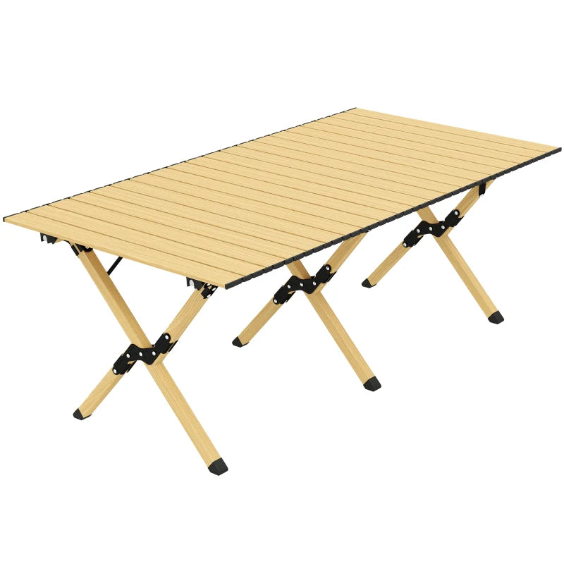 Nancy's Solesino Picknicktafel - Campingtafel - Kampeertafel - Eiken - Aluminium - ± 115 x 60 x 45 cm