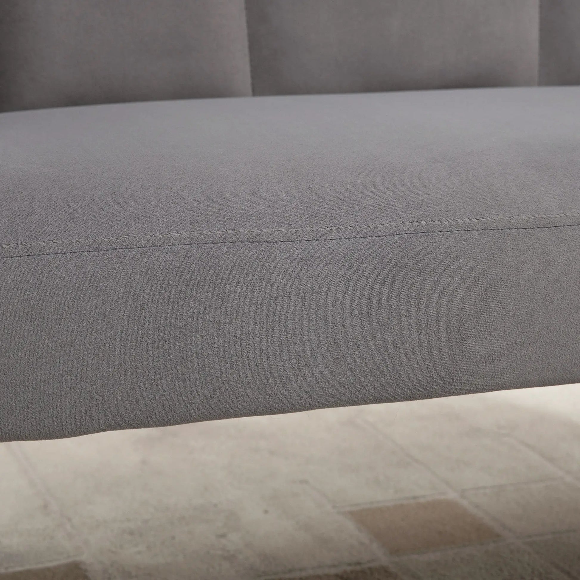 Nancy's Laurino 2-Zitsbank - Zitbank - Donkergrijs - Fluweel - ± 130 x 65 x 80 cm