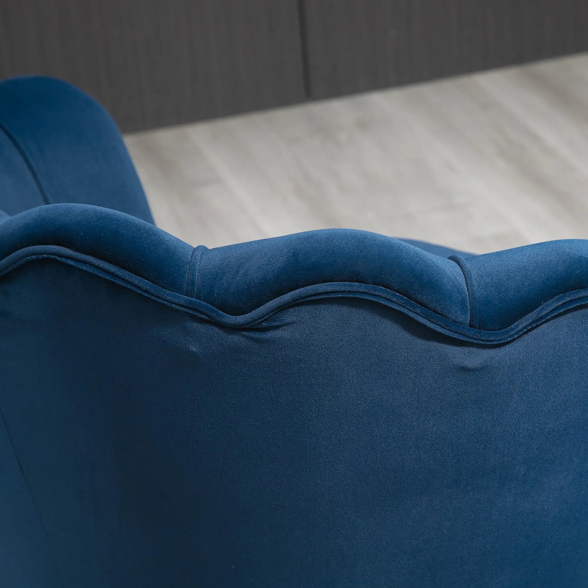 Nancy's Cunevo Fauteuil - Loungestoel - Relaxstoel - Blauw / Goud - Fluweel
