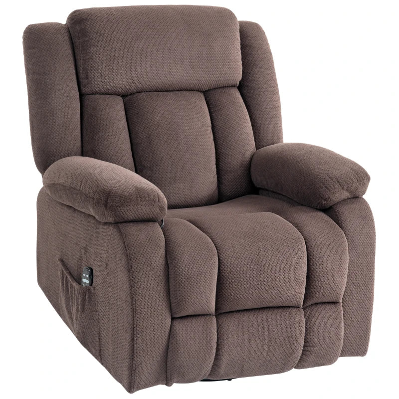Nancy's Notaresco Massagestoel - Relaxfauteuil - Vibrerende massage - Bruin - Fluweel