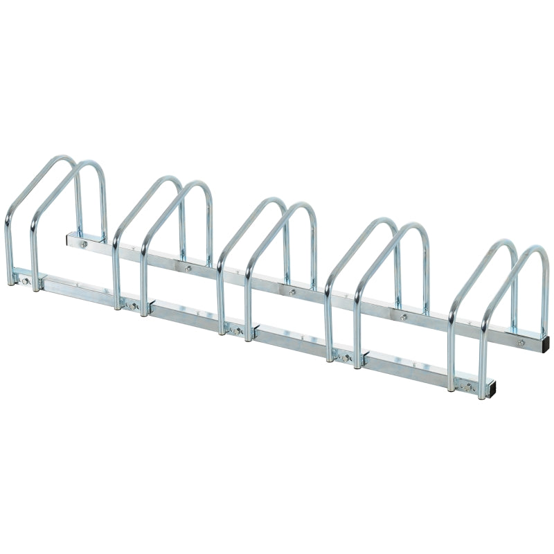 Nancy's Charlotte Bicycle rack for 5 bicycles, weatherproof, wall or floor mounting, steel 145 x 33 x 27 cm