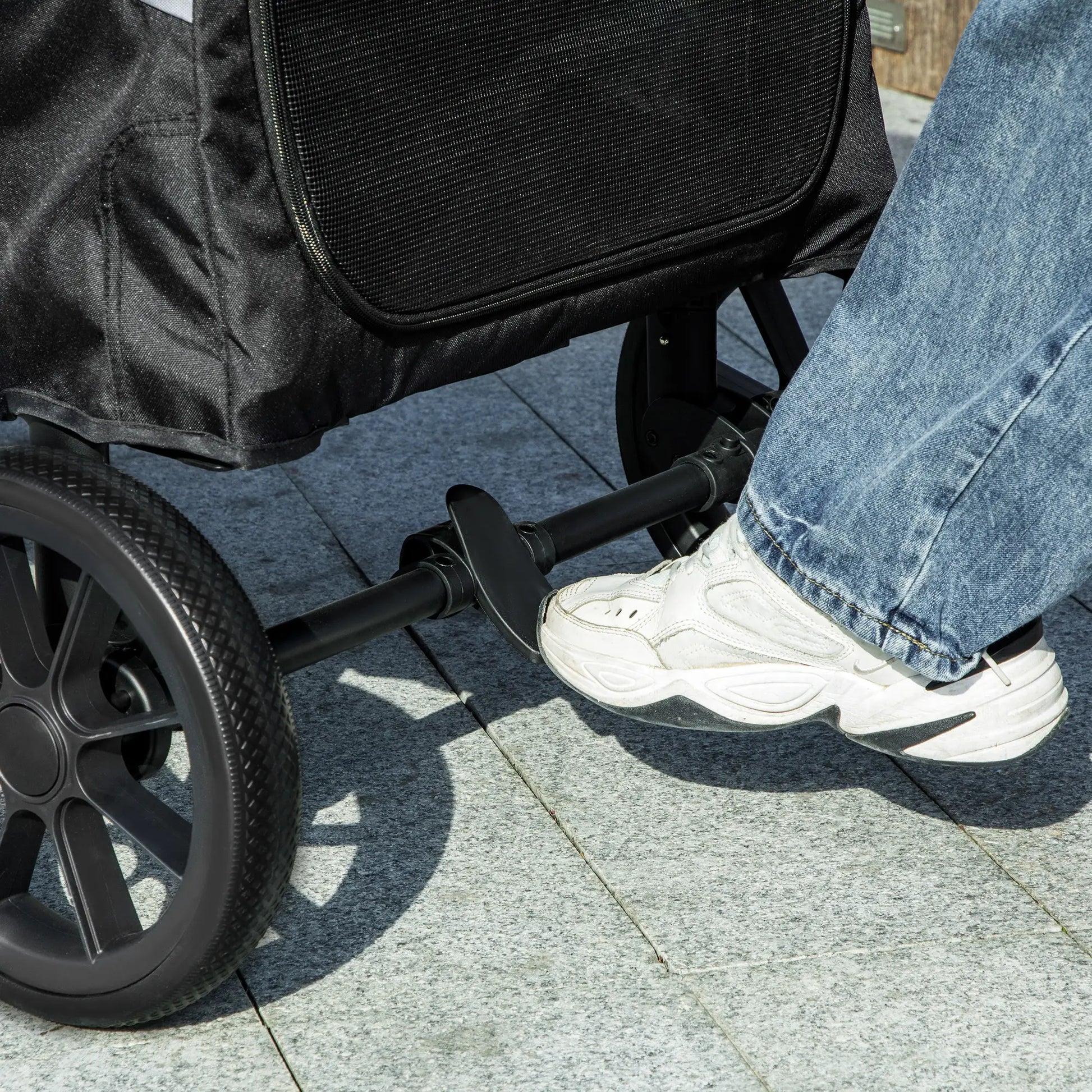 Nancy's Collesalvetti Reiswagen voor Huisdieren - Hondenbuggy - Kattenbuggy - Grijs
