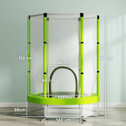Nancy's Cannara Kinder Trampoline met Veiligheidsnet - Groen - Ø 140 cm