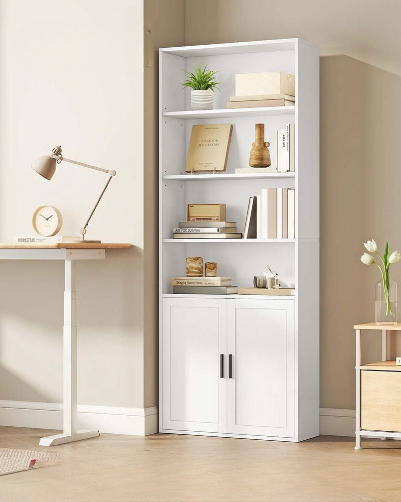 Nancy's Metaponto Boekenkast - Opbergkast - Staande kast - Wit - ± 60 x 25 x 175 cm