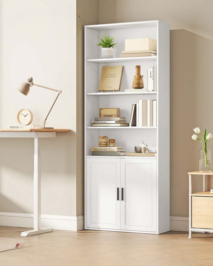 Nancy's Metaponto Boekenkast - Opbergkast - Staande kast - Wit - ± 60 x 25 x 175 cm