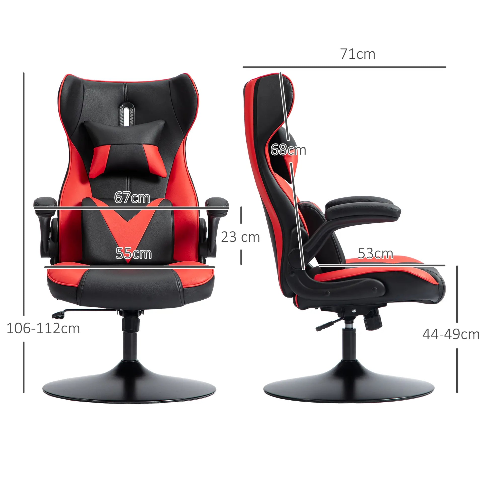 Nancy's Lagarinhos Gamestoel - Gaming stoel - Verstelbaar - Ergonomisch - Draaibaar - Zwart / Rood