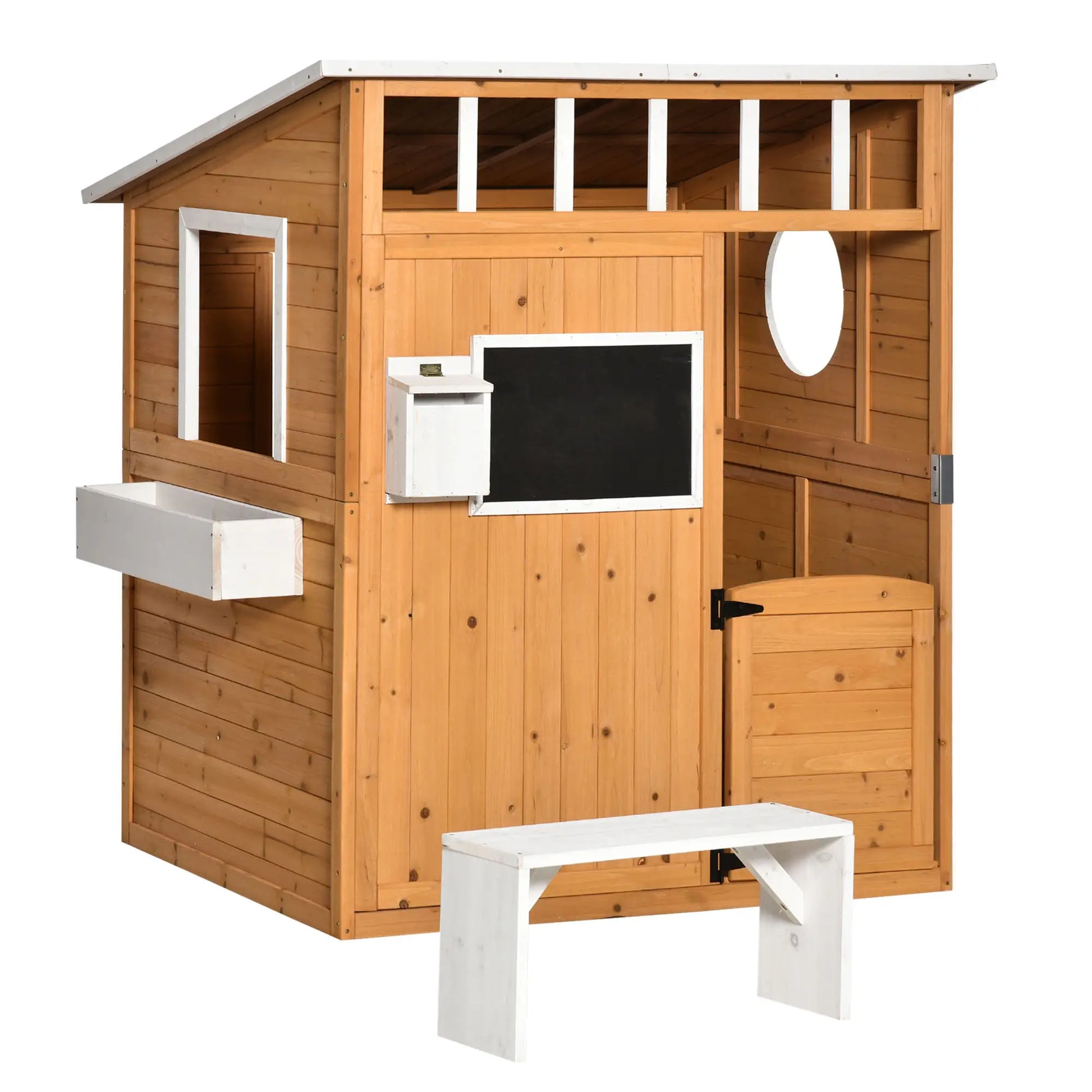 Nancy's Dolegna Speelhuisje - Kinderspeelhuis - Dennenhout - ± 120 x 110 x 135 cm