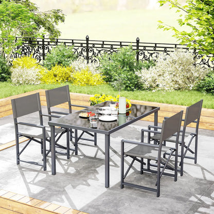Nancy's Fonni Tuinset - Tuinmeubelset - 5-Delige set voor Buiten - Grijs