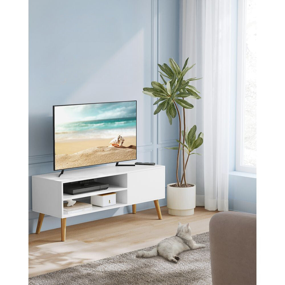 Meuble TV Nancy's Maghull Blanc - Meuble TV - Moderne - 120 x 49 x 40 cm