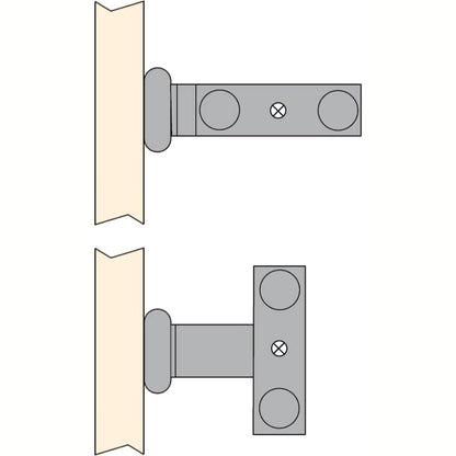 Eleganca Extendable aluminum towel rack 2 arms 44cm Silver