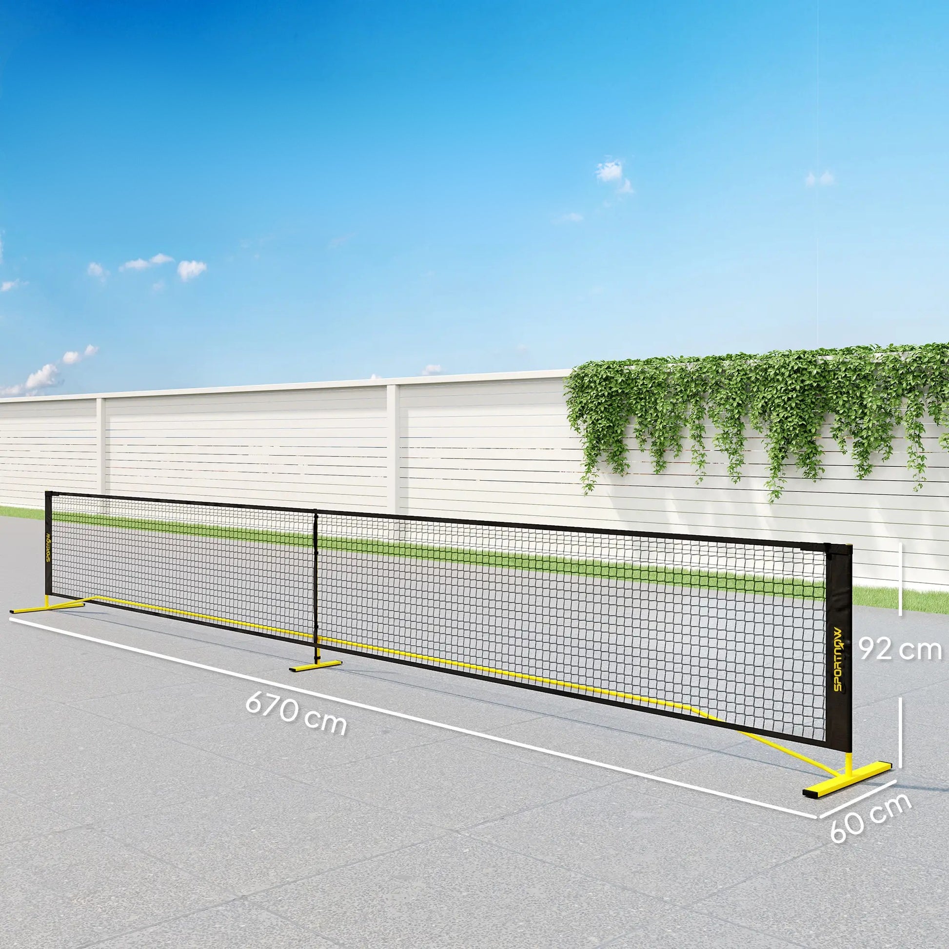 Nancy's Egna Badmintonnet - Badminton Frame - Geel / Zwart - ± 670 x 60 x 90 cm