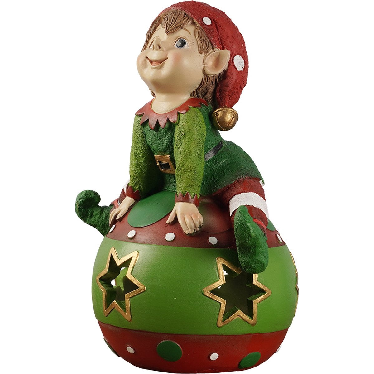 Kristmar Christmas elf with LED lighting Green