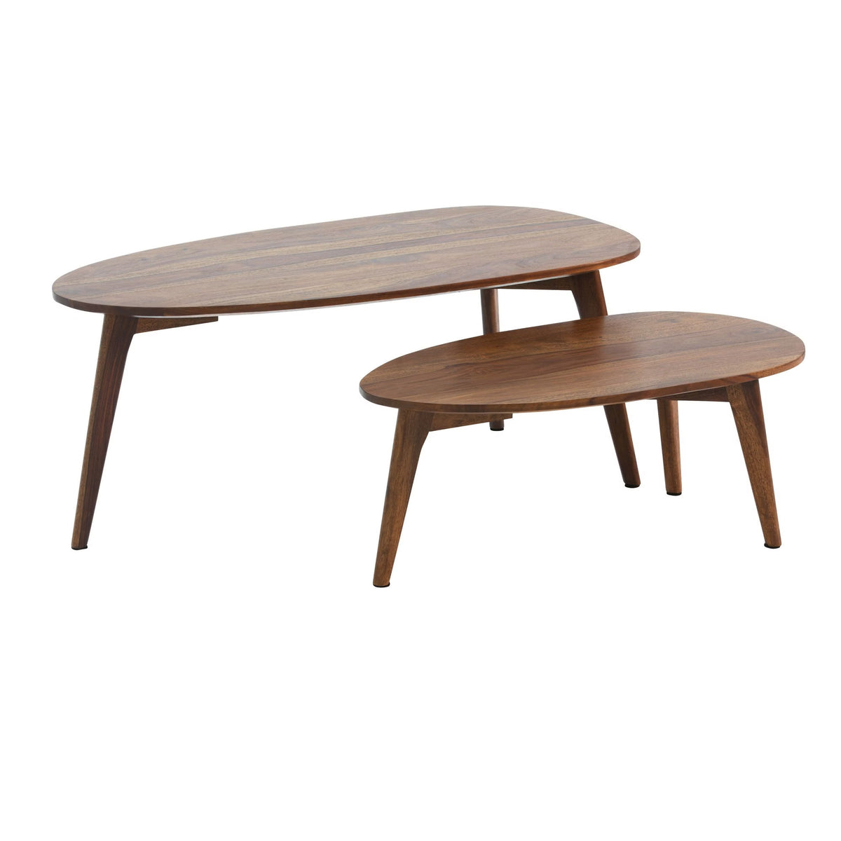 Nancy's Valgioie Salontafel Set - Koffietafels - Set van 2 - Salontafelset Organisch - Massief Sheeshamhout