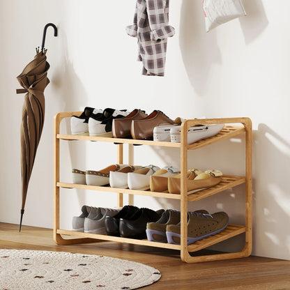 Nancy's Malfa Schoenenrek - Opbergrek voor schoenen - Naturel hout - Bamboe - ± 75 x 35 x 50 cm
