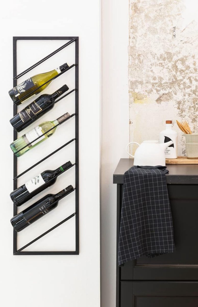 Eleganca Modern Wine Rack for 8 bottles Black