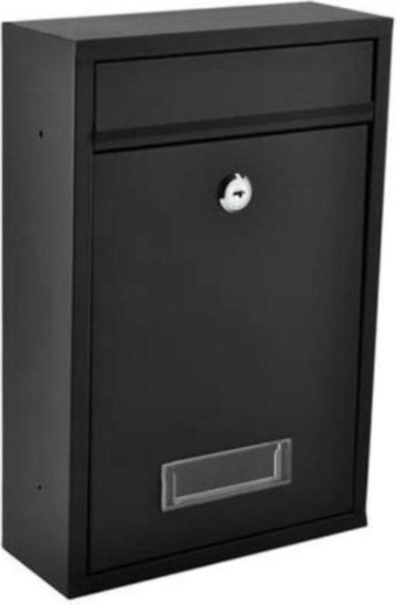 Eastwall wall letterbox with flap Black