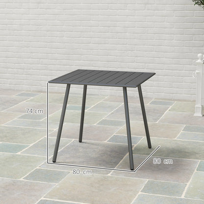 Nancy's Ceccano Tuintafel - Terrastafel - Balkontafel - Grijs - Staal - ± 80 x 80 x 75 cm