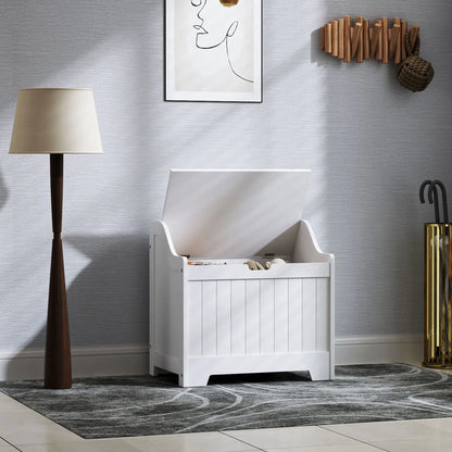 Nancy's Filettino Opbergkist - Kist - Speelgoedkist - Wit - ± 60 x 40 x 55 cm