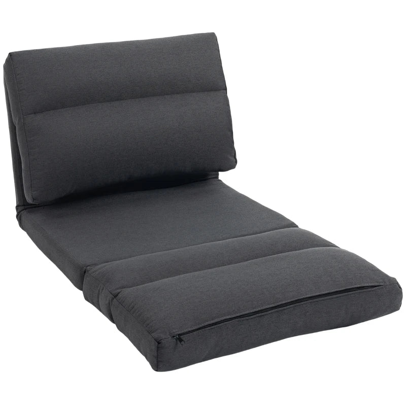 Nancy's Piovera Zitzak met slaapfunctie - Vloerstoel - Verstelbare rugleuning - Opvouwbaar - Donkergrijs