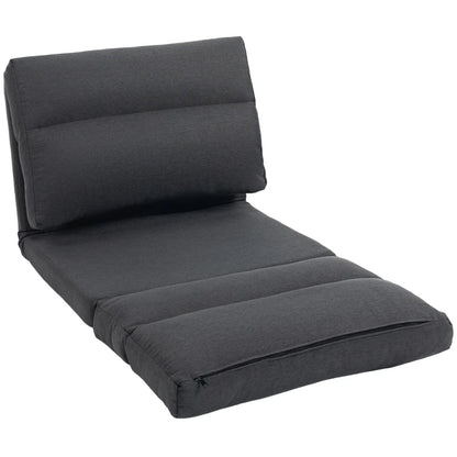Nancy's Piovera Zitzak met slaapfunctie - Vloerstoel - Verstelbare rugleuning - Opvouwbaar - Donkergrijs