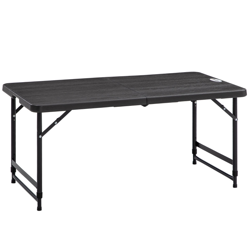 Table de pique-nique Nancy's Trevino - Table de camping - Pliable - Gris / Noir - ± 120 x 60 x 75 cm