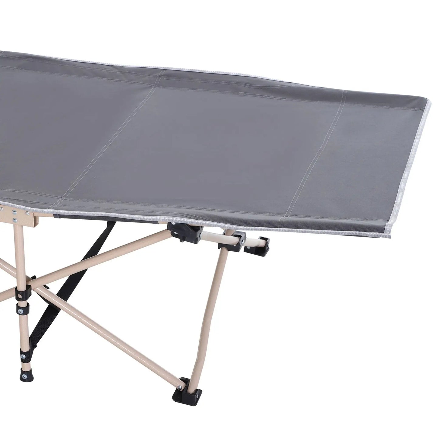 Nancy's Canazei Campingbed - Stretcher - Veldbed - Opvouwbaar - Grijs - ± 190 x 70 x 50 cm