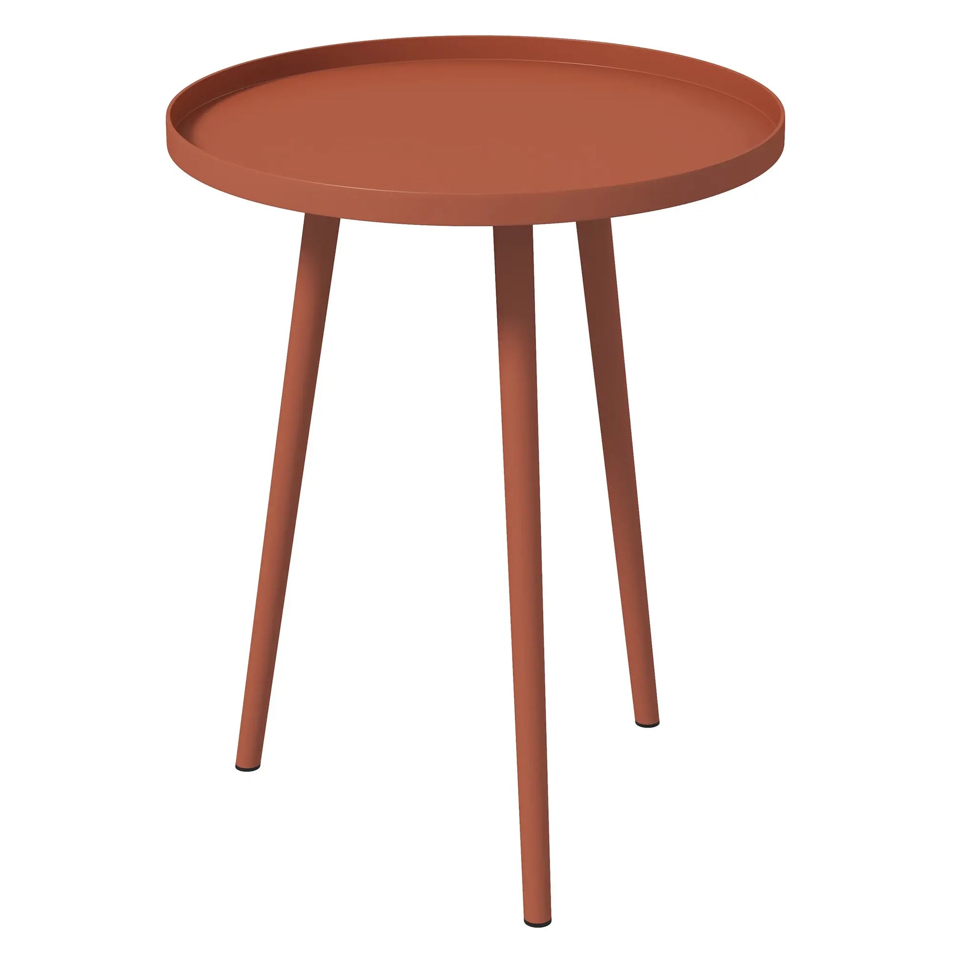 Nancy's Cimolais Balkontafel - Buitentafel - Bijzettafel voor buiten - Rood - Staal - Ø40 x 50 cm