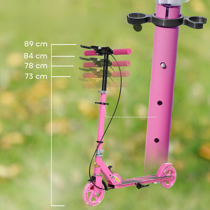 Nancy's Colorno Step - Kinderstep - Verlichte Wielen - Verstelbaar - Roze