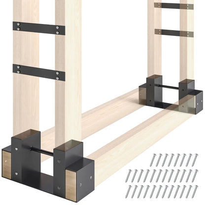 Nancy's Mormanno Haardhout Opslag - Houtopslag - Brandhoutopslag - Haardhoutrek - Zwart - Staal
