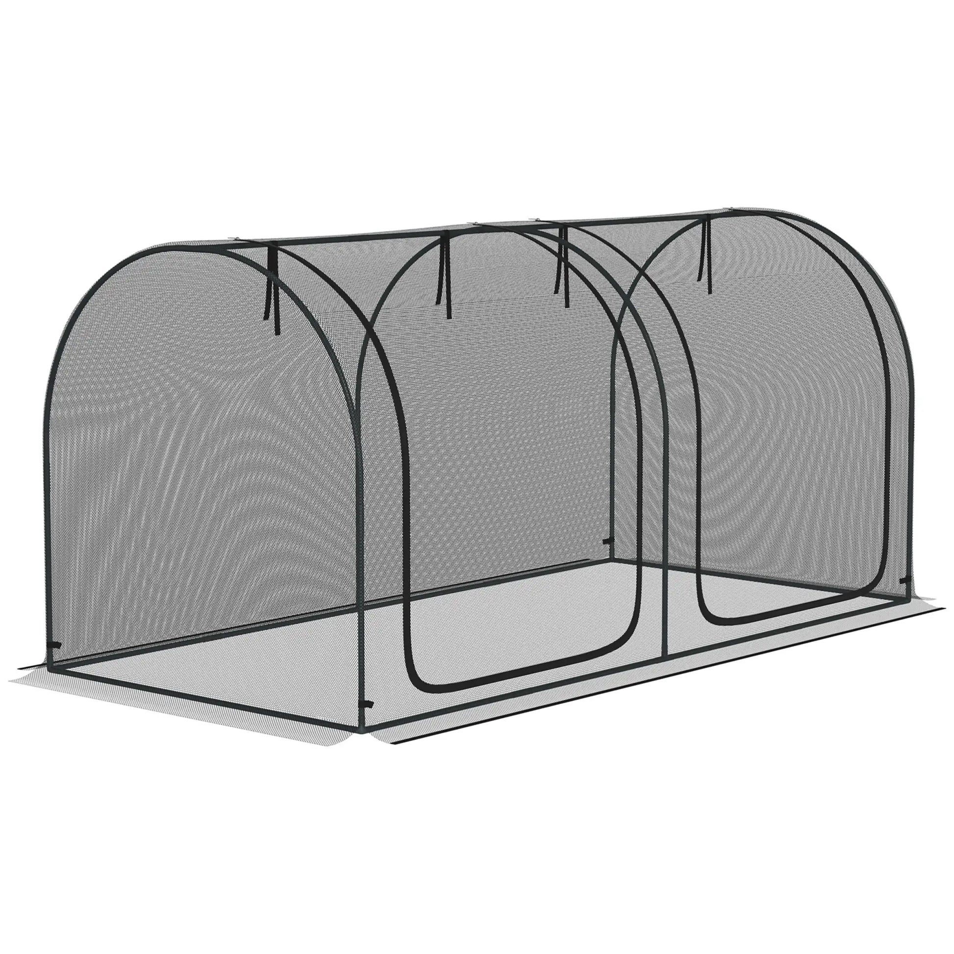 Nancy's Alcobertas Plantenbescherming Net - Tuinnet - Zwart - ± 250 x 120 x 120 cm