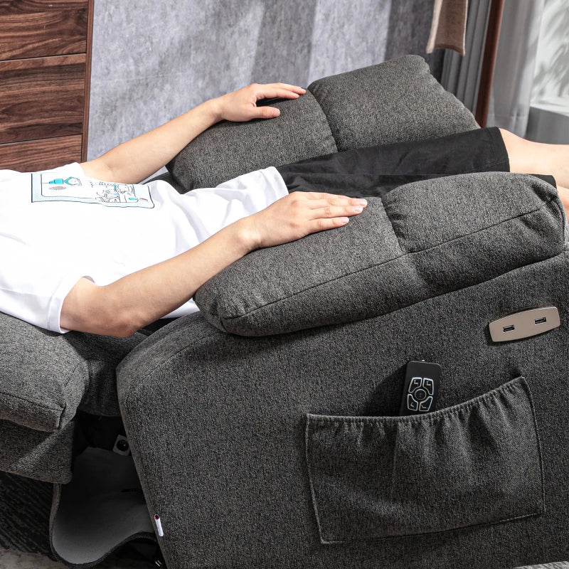 Nancy's Palhaca Relaxfauteuil - Relaxstoel - Ligstoel - Donkergrijs - Linnen