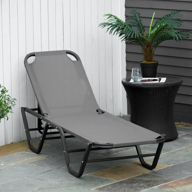 Nancy's Pragal Lounger - Lit Lounge - Dossier réglable - Gris