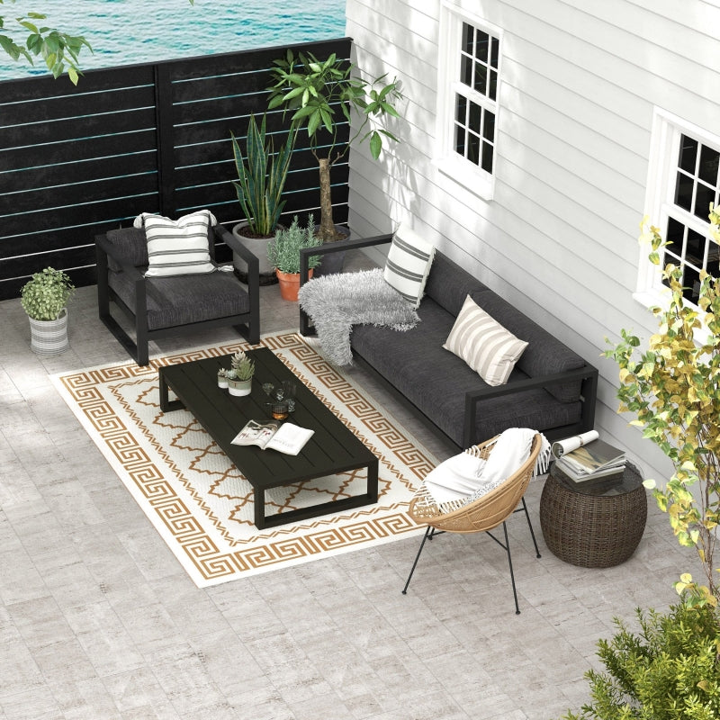 Nancy's Barton Outdoor Rug - Garden Rug - Garden Carpet - Outdoor Carpet - Brown / Cream - 182 x 274 cm