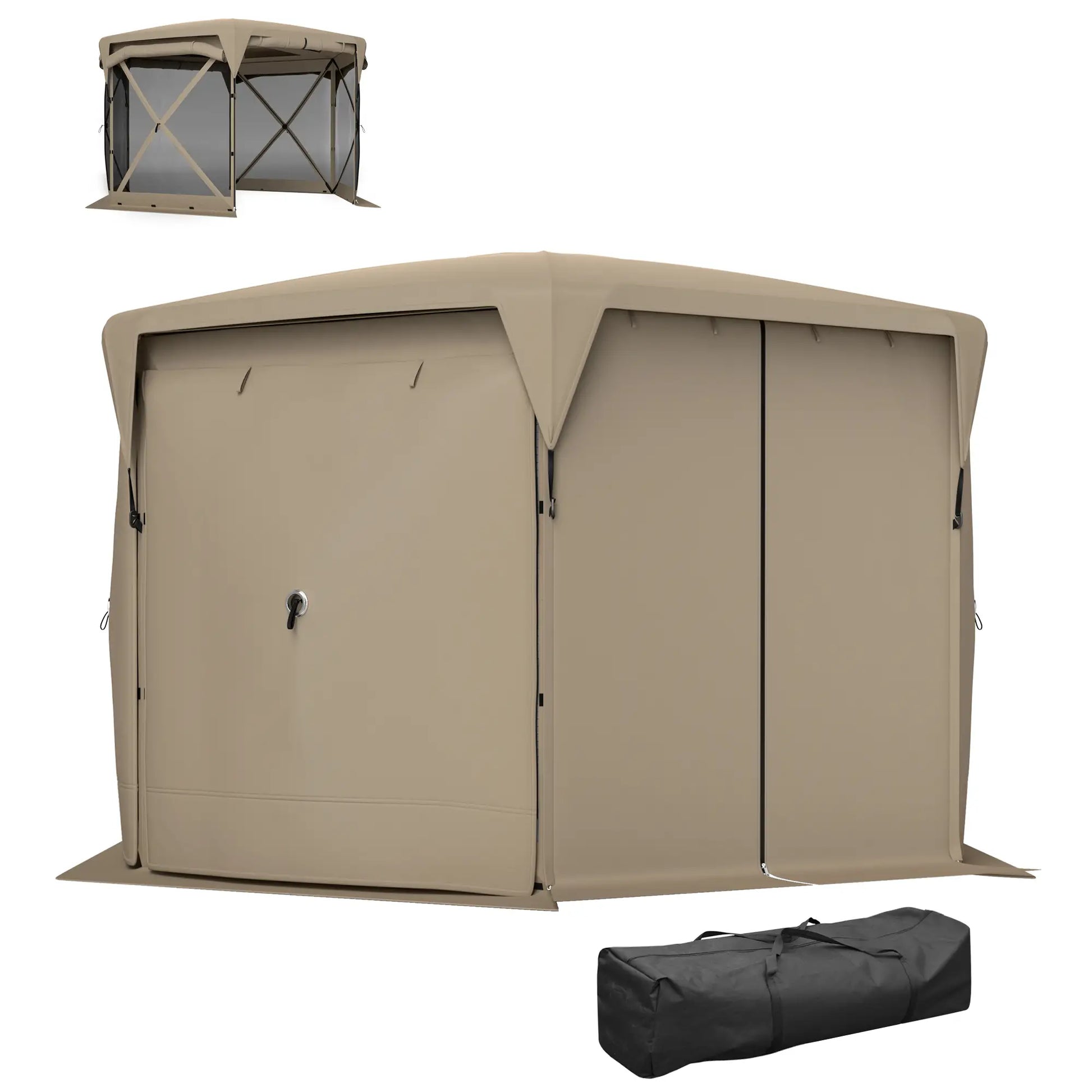 Nancy's Cinquale Paviljoen - Tuinpaviljoen - Partytent - Khaki - 345 x 300 x 210 cm