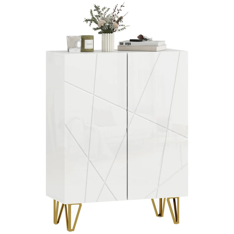 Nancy's Montecchio Schoenenkast - Opbergkast voor Schoenen - Schoenenrek - Wit - ± 70 x 30 x 95 cm