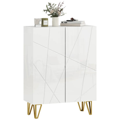 Nancy's Montecchio Schoenenkast - Opbergkast voor Schoenen - Schoenenrek - Wit - ± 70 x 30 x 95 cm