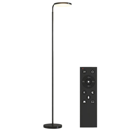 Nancy's Pareto Vloerlamp - Staande Lamp - Aanpasbare LED-Verlichting - Draaibare Kop - Zwart - Staal