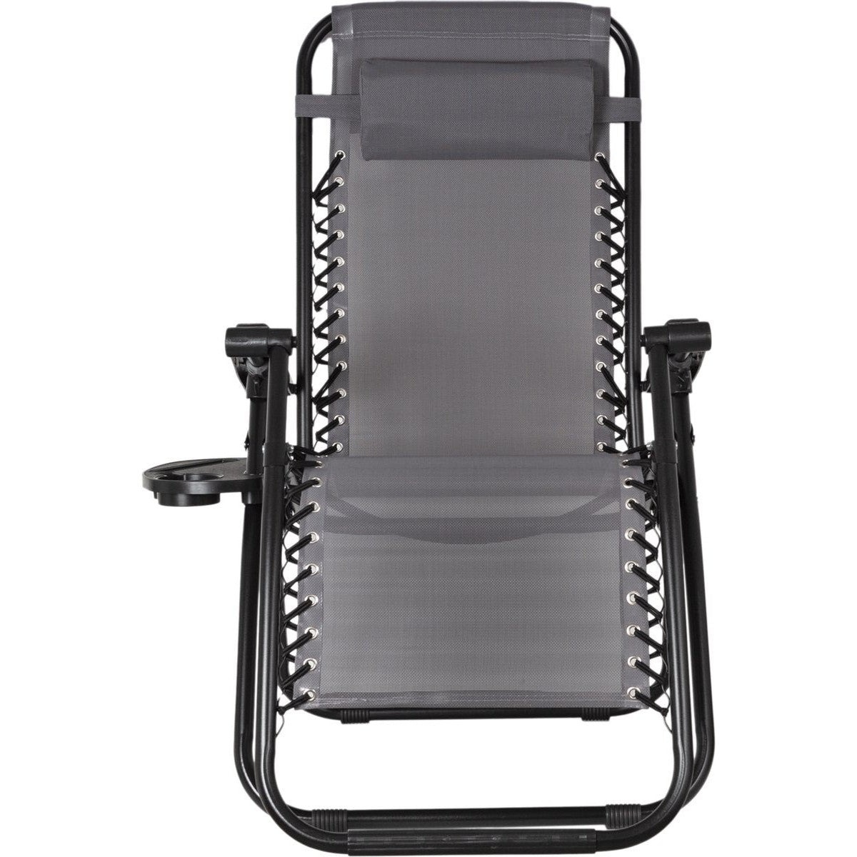 Eleganca Foldable Garden Chair Lounger Gray