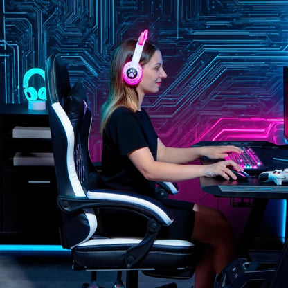 Nancy's Orvinio Gamingstoel - Gamestoel - Bureaustoel - Ergonomisch - Zwart / Wit