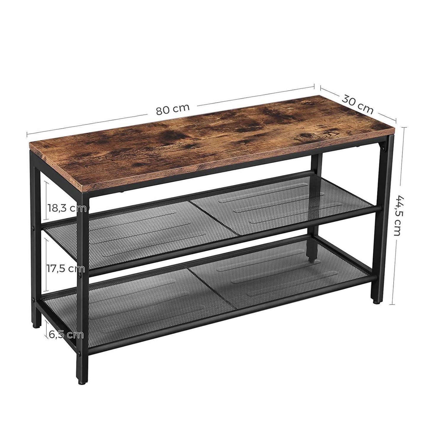 Nancy's Camarate Schoenenkast - Schoenenrek - Schoenenbank - Bruin - ± 80 x 30 x 45 cm