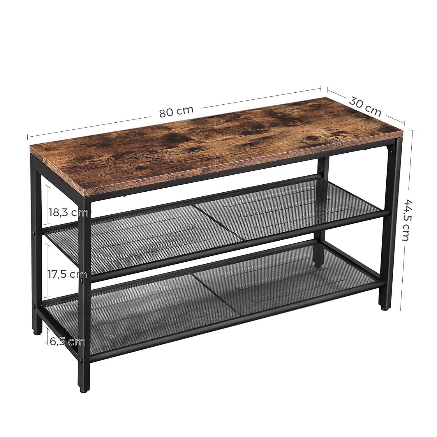 Nancy's Camarate Schoenenkast - Schoenenrek - Schoenenbank - Bruin - ± 80 x 30 x 45 cm