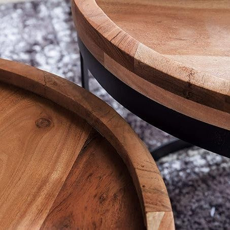 Nancy's Muvado Salontafels - Set Van 2 - Bijzettafels - Koffietafels - Sheesham Hout