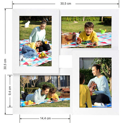 Cadre Photo Collage 4 Pièces de Nancy - Cadres Photo Pour 4 Photos - Cadre Collage - 30,5 x 30,5 cm