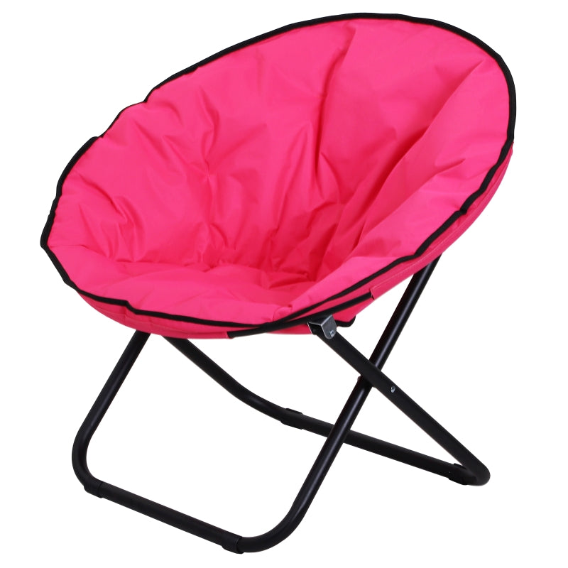 Chaise pliante Nancy's Southgate - Chaise de camping - Chaise de jardin - Chaise seau - Pliable - Ronde -Rose - 80 x 80 x 75 cm